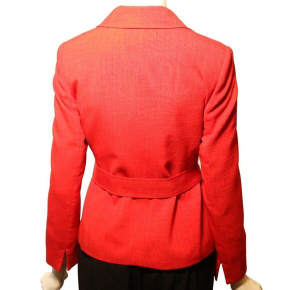 Evan Picone Blazer Lined Red Womens Size 2P - Picture 7 of 13